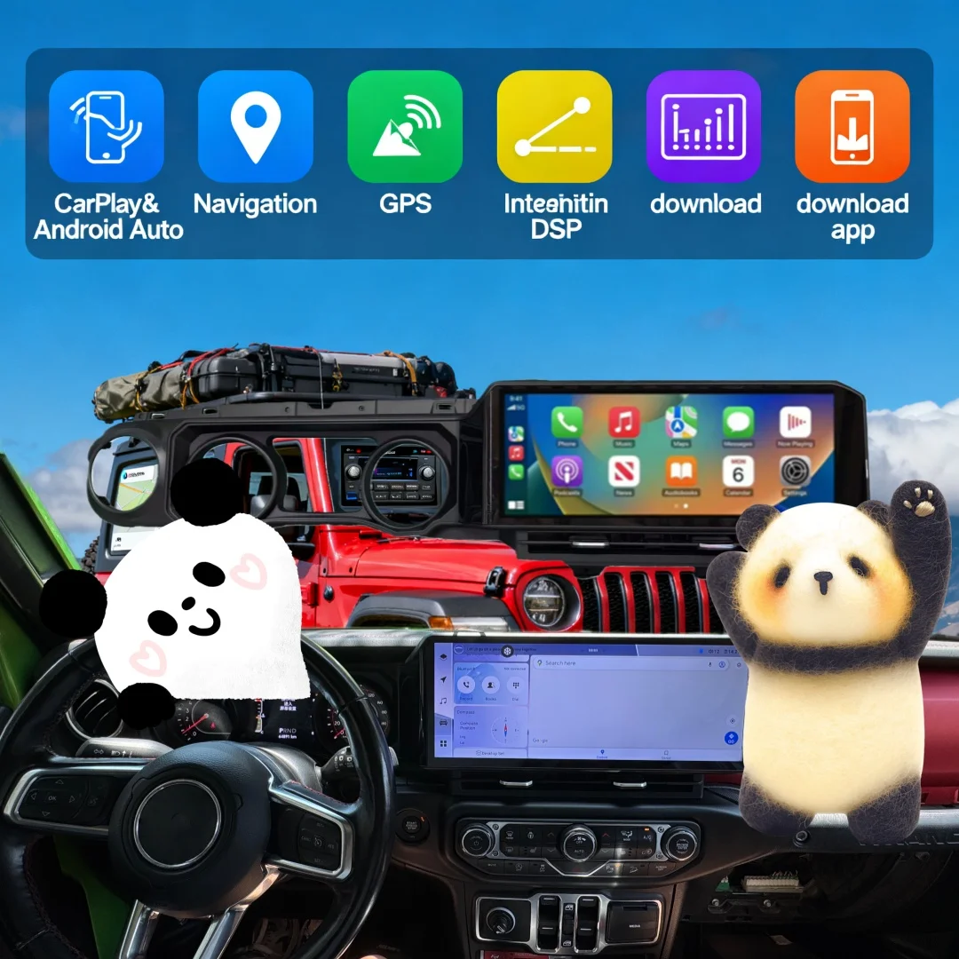 15-дюймовый экранный плеер, автомобильная стерео мультимедийная радиосистема для Jeep Wrangler 2018-2022 CarPlay Android 13, GPS-навигация, видеоприемник
15-дюймовый экранный плеер, автомобильная стерео мультимедийная радиосистема для Jeep Wrangler 2018-2022 CarPlay Android 13, GPS-навигация, видеоприемник