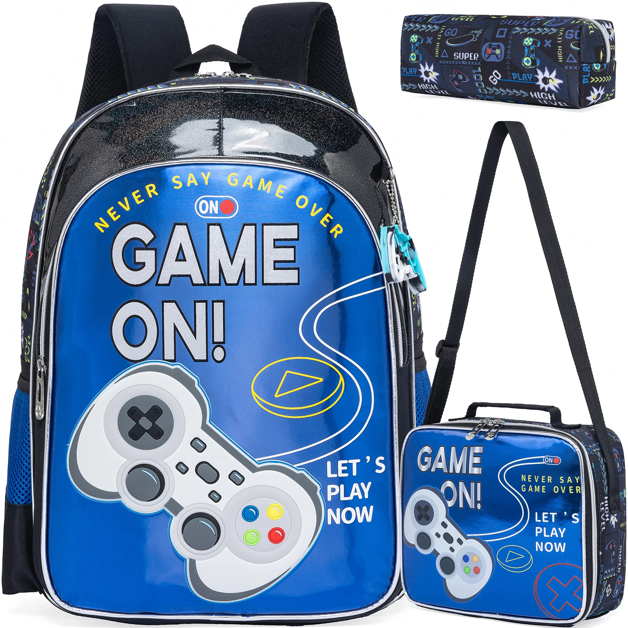 Meetbelify Boys Backpack with Lunch Box Cool Gaming Pattern School Bag for Elementary Teen Boys Ages 8-10 Blue
Meetbelify Boys Backpack with Lunch Box Cool Gaming Pattern School Bag for Elementary Teen Boys Ages 8-10 Blue