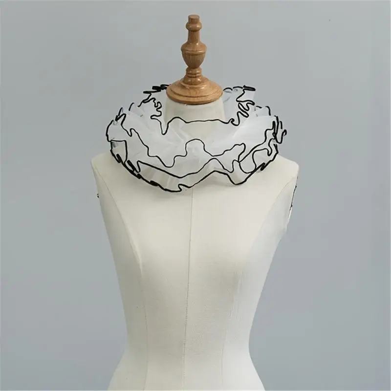 39BB Detachable False Collar Girls Cosplay Clothes Choker for Shirt or Dress Ruffled Lapel Shawl for Lady Girl Choker
39BB Detachable False Collar Girls Cosplay Clothes Choker for Shirt or Dress Ruffled Lapel Shawl for Lady Girl Choker