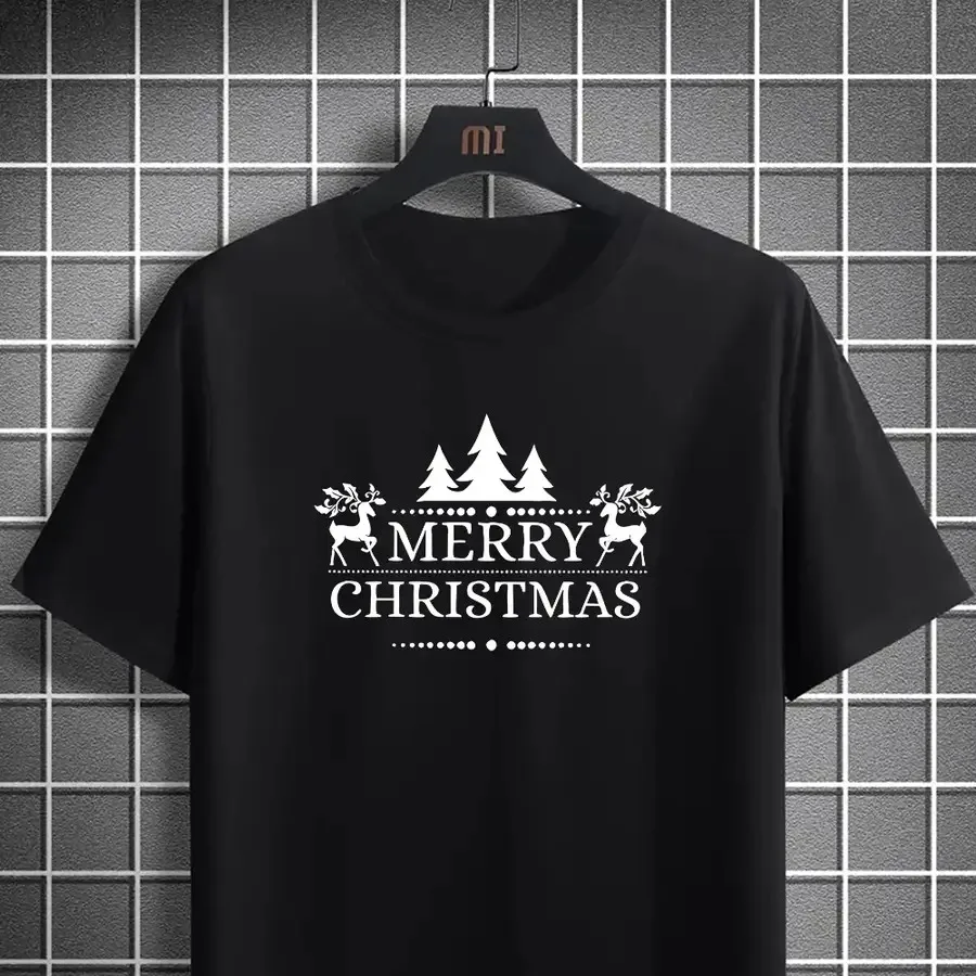 Men'S Fashion Trend Christmas Pattern Print, Short-Sleeve Round Neck T-Shirt for Men, Casual T-Shirt for Vacation Camping, Comf
Men'S Fashion Trend Christmas Pattern Print, Short-Sleeve Round Neck T-Shirt for Men, Casual T-Shirt for Vacation Camping, Comf