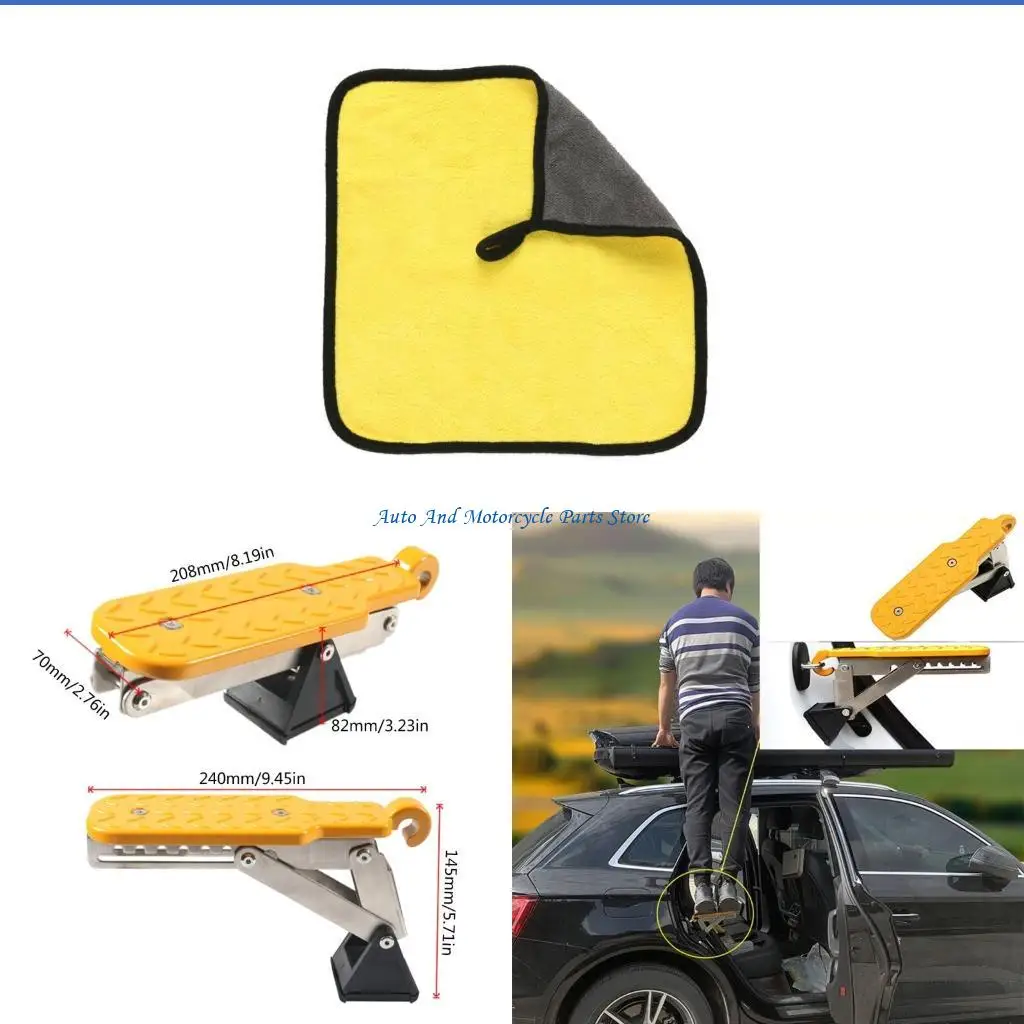 P9FD Foldable Car Roof Rack Step Car Door Step Latches Hook Auxiliary Walking Pedal
P9FD Foldable Car Roof Rack Step Car Door Step Latches Hook Auxiliary Walking Pedal