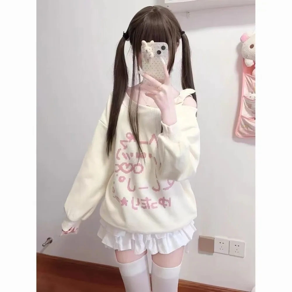 Japanese Tshirts 2025 Women's Clothing Bow Cartoon Long Sleeve Camisetas Off Shoulder Loose Tees Casual Fashion T-shirt Y2k Tops
Japanese Tshirts 2025 Women's Clothing Bow Cartoon Long Sleeve Camisetas Off Shoulder Loose Tees Casual Fashion T-shirt Y2k Tops