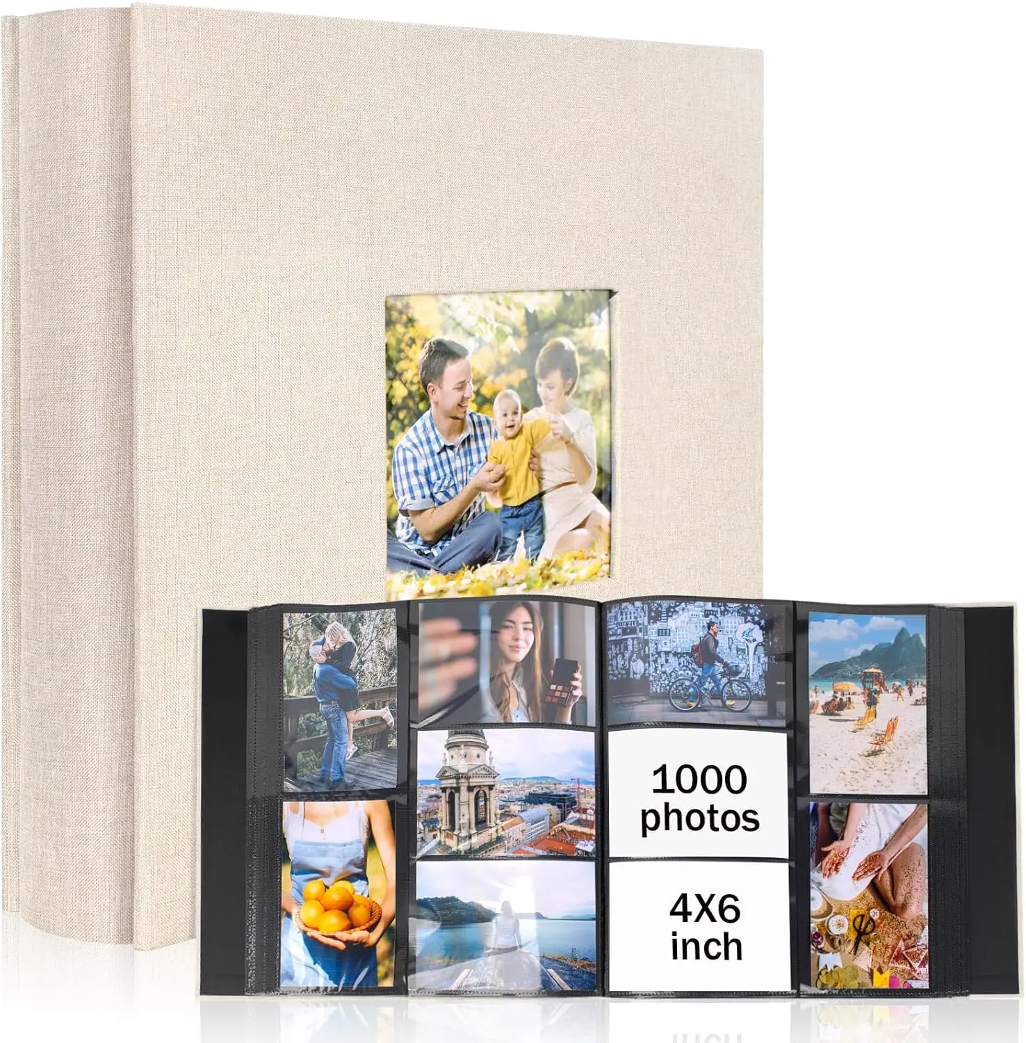 Photo Album 4x6 1000 Photos Linen Cover with Window Storing & Displaying 1000 Memorable Pictures of Friends & Loved Ones
Photo Album 4x6 1000 Photos Linen Cover with Window Storing & Displaying 1000 Memorable Pictures of Friends & Loved Ones