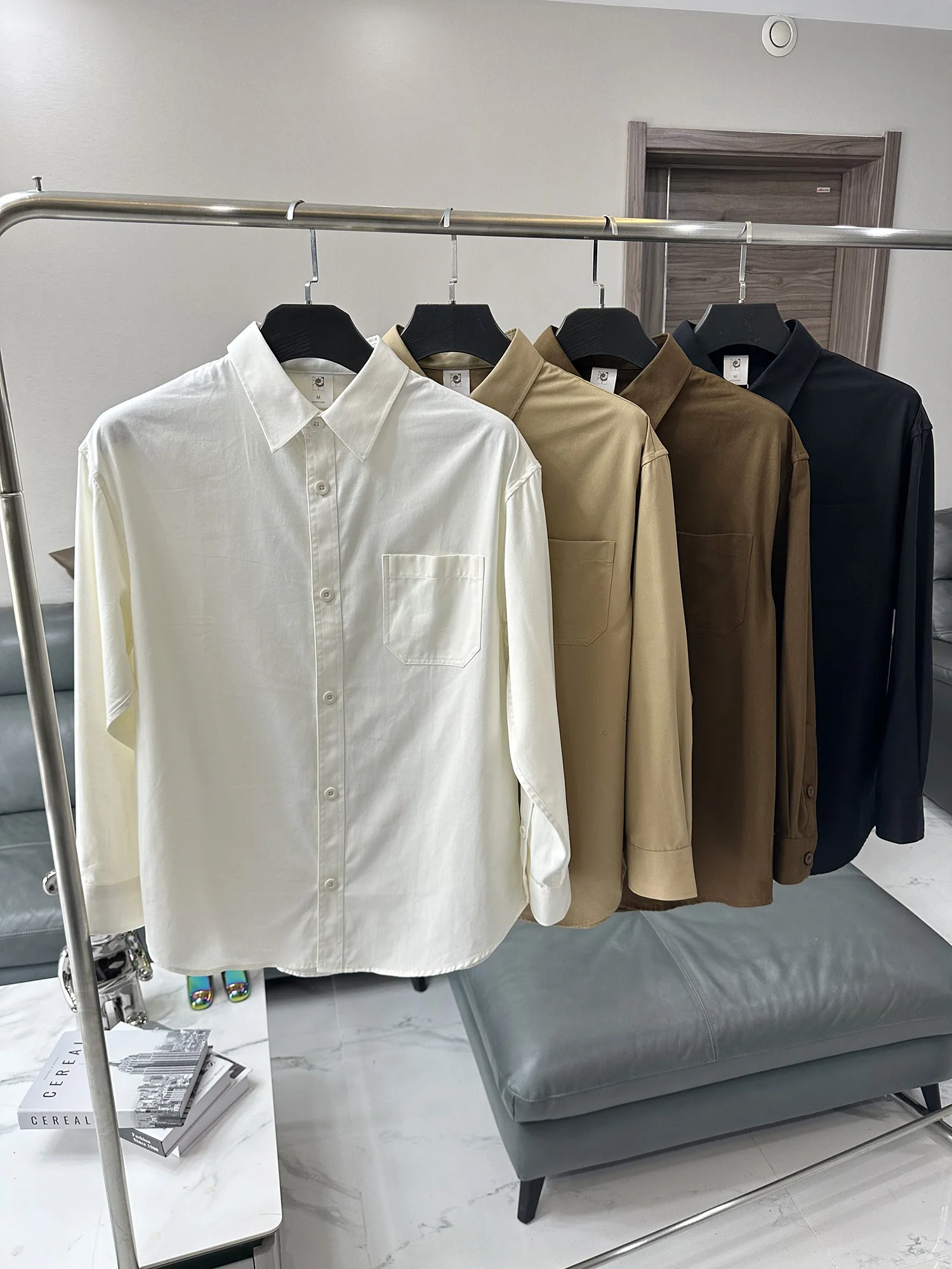 Formal Japanese Workwear Style Long Sleeve Loose Shoulder Men's Shirt Spring Summer Casual Pure Color Versatile Comfortable Top
Formal Japanese Workwear Style Long Sleeve Loose Shoulder Men's Shirt Spring Summer Casual Pure Color Versatile Comfortable Top