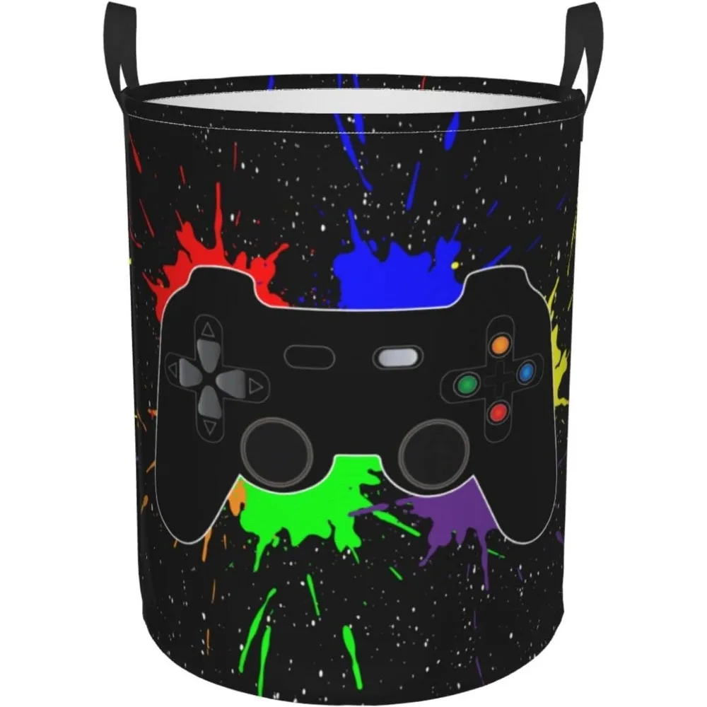 Game Joystick Gaming Theme Round Laundry Hamper Storage Basket Toys Clothes Organizer Bin For Home Bathroom Bedroom Dorm Nursery
Game Joystick Gaming Theme Round Laundry Hamper Storage Basket Toys Clothes Organizer Bin For Home Bathroom Bedroom Dorm Nursery