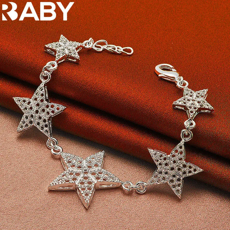 URBABY 925 Sterling Silver Pentagram Bracelet For Women's Fashion Parties Birthday Gifts
URBABY 925 Sterling Silver Pentagram Bracelet For Women's Fashion Parties Birthday Gifts