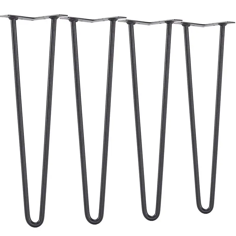 Set of 4 table legs, hairpin legs, 482mm high, 110x110mm mounting plate, carbon steel, powder-coated, 227kg load capacity, ideal for kitchen tables, living room consoles, studio tables
Set of 4 table legs, hairpin legs, 482mm high, 110x110mm mounting plate, carbon steel, powder-coated, 227kg load capacity, ideal for kitchen tables, living room consoles, studio tables