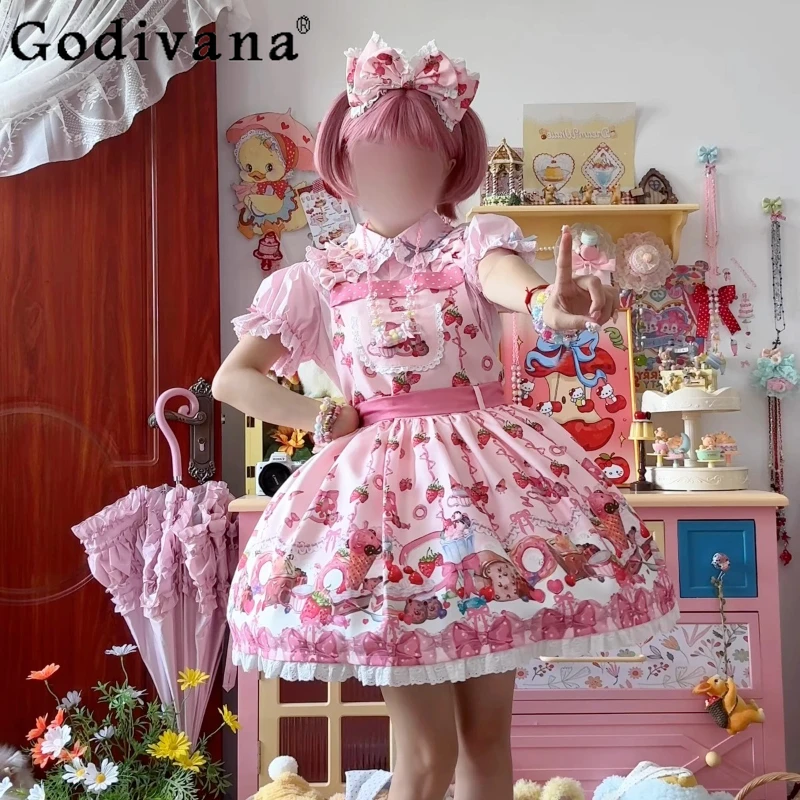Original Girl's Kawaii Sling Dresses JSK KC Summer New Japanese Style Loli Lo Sleeveless Mini Dress Daily Y2k Birthday Dress
Original Girl's Kawaii Sling Dresses JSK KC Summer New Japanese Style Loli Lo Sleeveless Mini Dress Daily Y2k Birthday Dress