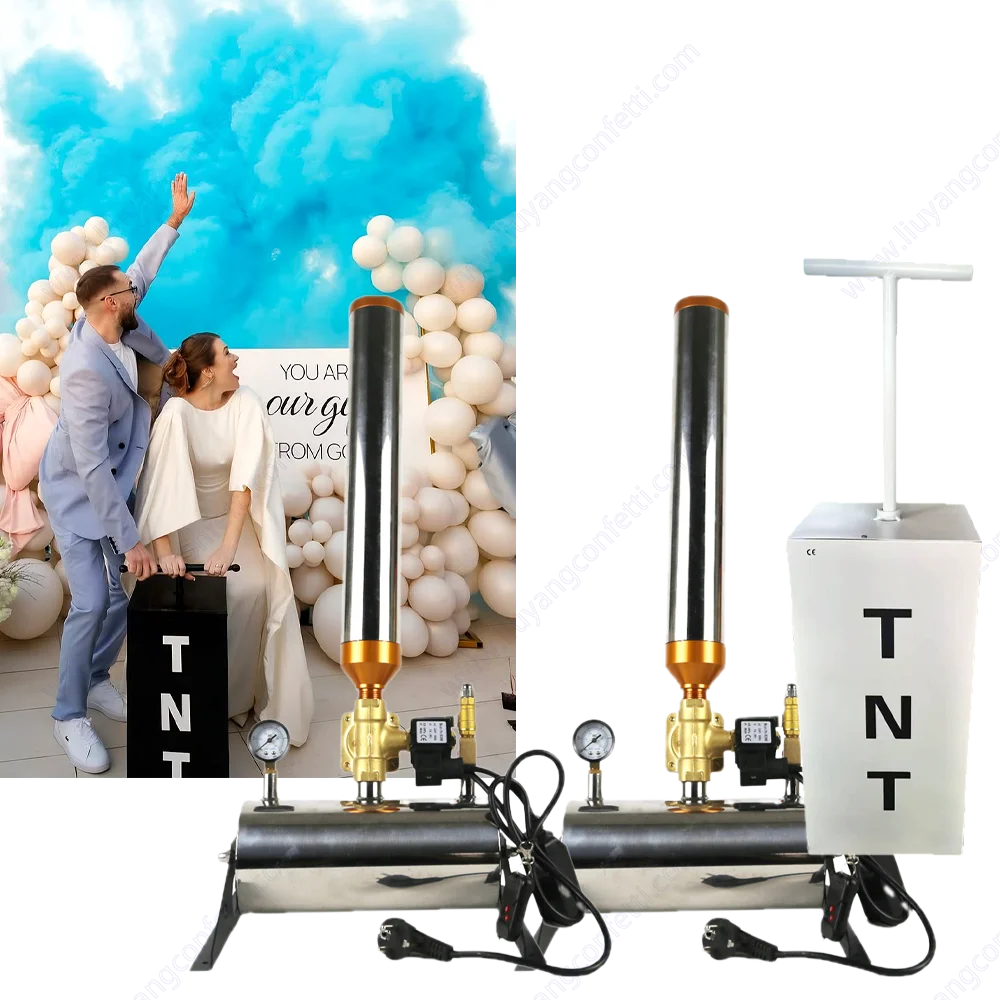 Remote Control Electronic Spray Confetti Powder Cannon TNT for Gender Reveal for New Year Graduation Weddings Outdoor Parties
Remote Control Electronic Spray Confetti Powder Cannon TNT for Gender Reveal for New Year Graduation Weddings Outdoor Parties