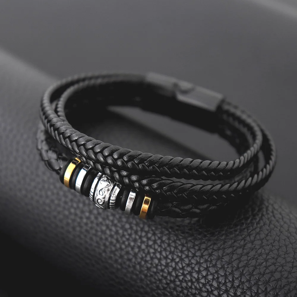New Ethnic Jewelry Stainless Steel Bracelet Men's Multi-layer Hand Woven Leather Rope Magnetic Buckle Bracelet
New Ethnic Jewelry Stainless Steel Bracelet Men's Multi-layer Hand Woven Leather Rope Magnetic Buckle Bracelet