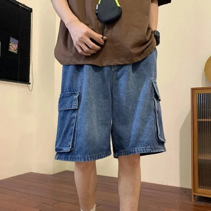 Men's Summer Lightweight Denim Workwear Shorts with Cargo Pockets Trendy High Street Casual American Style Mid-Length Wear
Men's Summer Lightweight Denim Workwear Shorts with Cargo Pockets Trendy High Street Casual American Style Mid-Length Wear