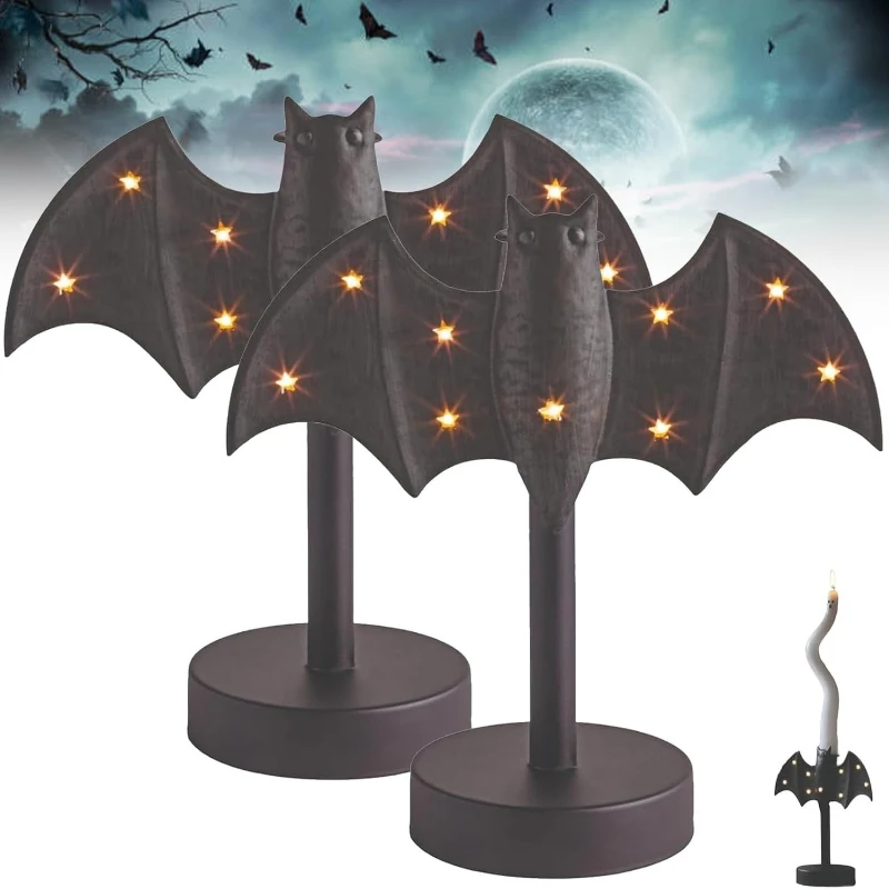 Large flickering bat candle holder, Halloween bat candle holder Gothic bat candle holder decoration
Large flickering bat candle holder, Halloween bat candle holder Gothic bat candle holder decoration