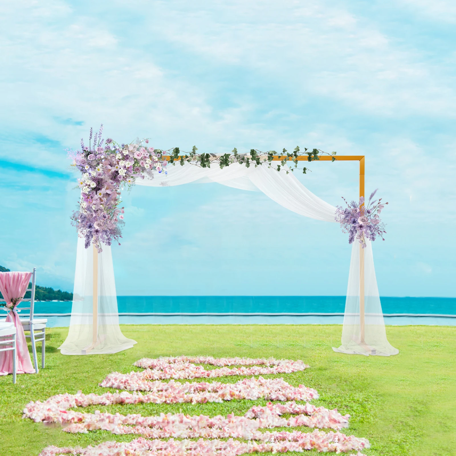 Металлическая подставка для свадебной арки (2x1,5 м/6,56x4,92 фута), идеально подходит для свадебных церемоний, вечеринок, мероприятий на свежем воздухе и фонов для фотографий
Металлическая подставка для свадебной арки (2x1,5 м/6,56x4,92 фута), идеально подходит для свадебных церемоний, вечеринок, мероприятий на свежем воздухе и фонов для фотографий