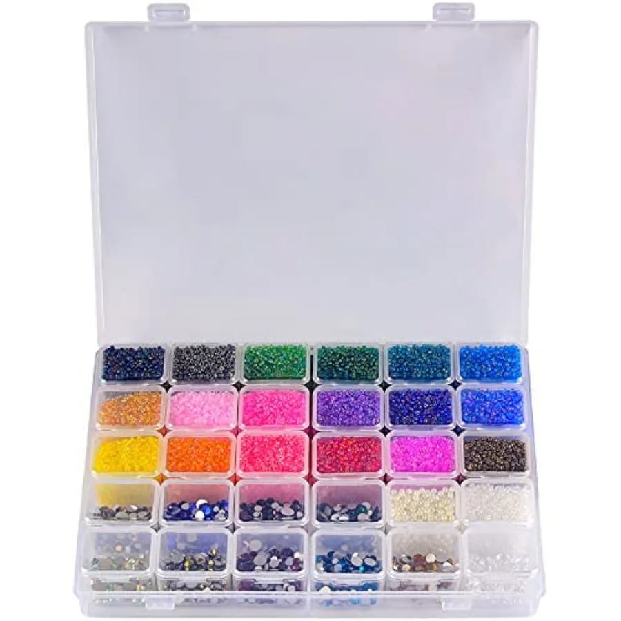 30-Grid Diamond Painting Storage Box with Clear Containers - Portable Bead Organizer for Diamond Art, Nail Supplies and DIY Cra
30-Grid Diamond Painting Storage Box with Clear Containers - Portable Bead Organizer for Diamond Art, Nail Supplies and DIY Cra
