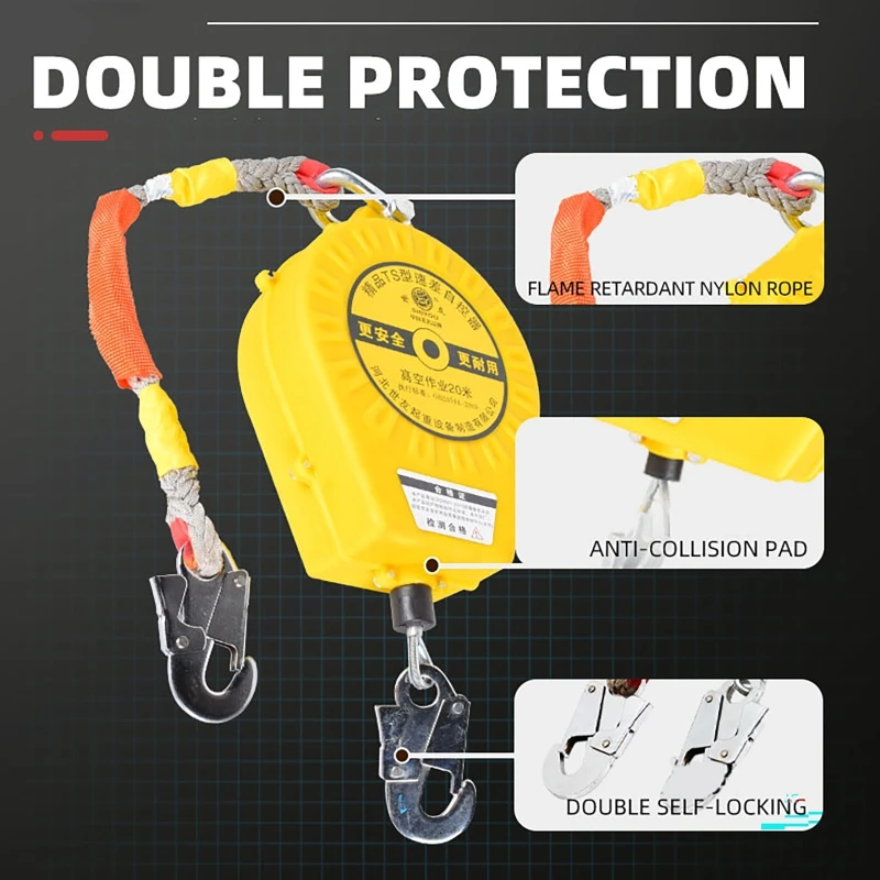 5M High-Altitude Fall Arrester Protective Automatic Controller Protector Dual Self-Locking Speed Differential Fall Arrester
5M High-Altitude Fall Arrester Protective Automatic Controller Protector Dual Self-Locking Speed Differential Fall Arrester