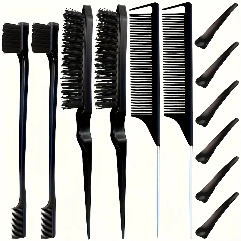 1 Set Hair Braiding Kit - Rat-Tail Bangs Comb, Flyaway Clips & Triple-Tooth Styling Comb, Professional Hairdressing Tools
1 Set Hair Braiding Kit - Rat-Tail Bangs Comb, Flyaway Clips & Triple-Tooth Styling Comb, Professional Hairdressing Tools