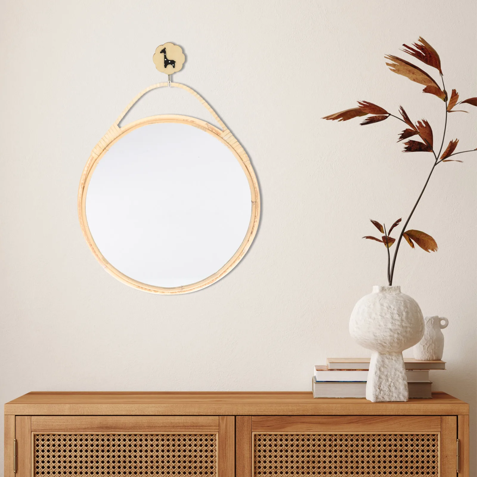 Rattan Decorative Glass Frame for Bathroom Bedroom Wall Mounted Large Round Mirrors Rattan Wall Mirror Bathroom 
Rattan Decorative Glass Frame for Bathroom Bedroom Wall Mounted Large Round Mirrors Rattan Wall Mirror Bathroom