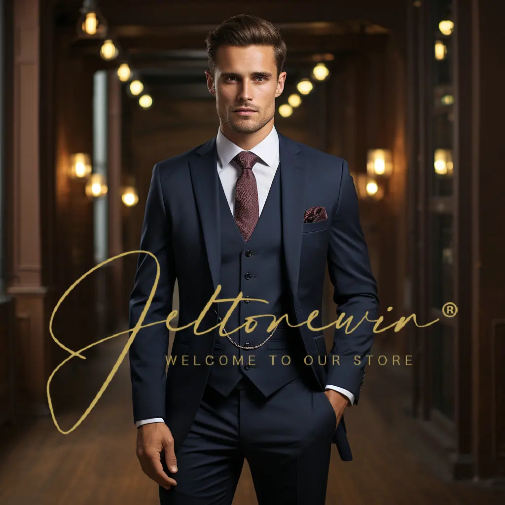 2024 Fashion New Men's Casual Business 3 Pcs Suit Set / Male Slim Solid Color Wedding Blazers Jacket Pants Coat Costume Homme
2024 Fashion New Men's Casual Business 3 Pcs Suit Set / Male Slim Solid Color Wedding Blazers Jacket Pants Coat Costume Homme