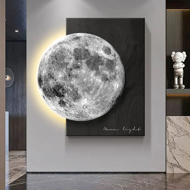 Porch decorative light painting light luxury advanced sense moon wall lamp three-dimensional sandstone texture living room
Porch decorative light painting light luxury advanced sense moon wall lamp three-dimensional sandstone texture living room