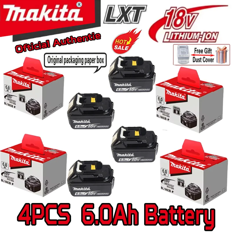 100% Original Makita 18V 6.0Ah Rechargeable Battery for Makita 18V BL1830 BL1830B BL1840 BL1840B BL1850 BL1850B Power Tools
100% Original Makita 18V 6.0Ah Rechargeable Battery for Makita 18V BL1830 BL1830B BL1840 BL1840B BL1850 BL1850B Power Tools