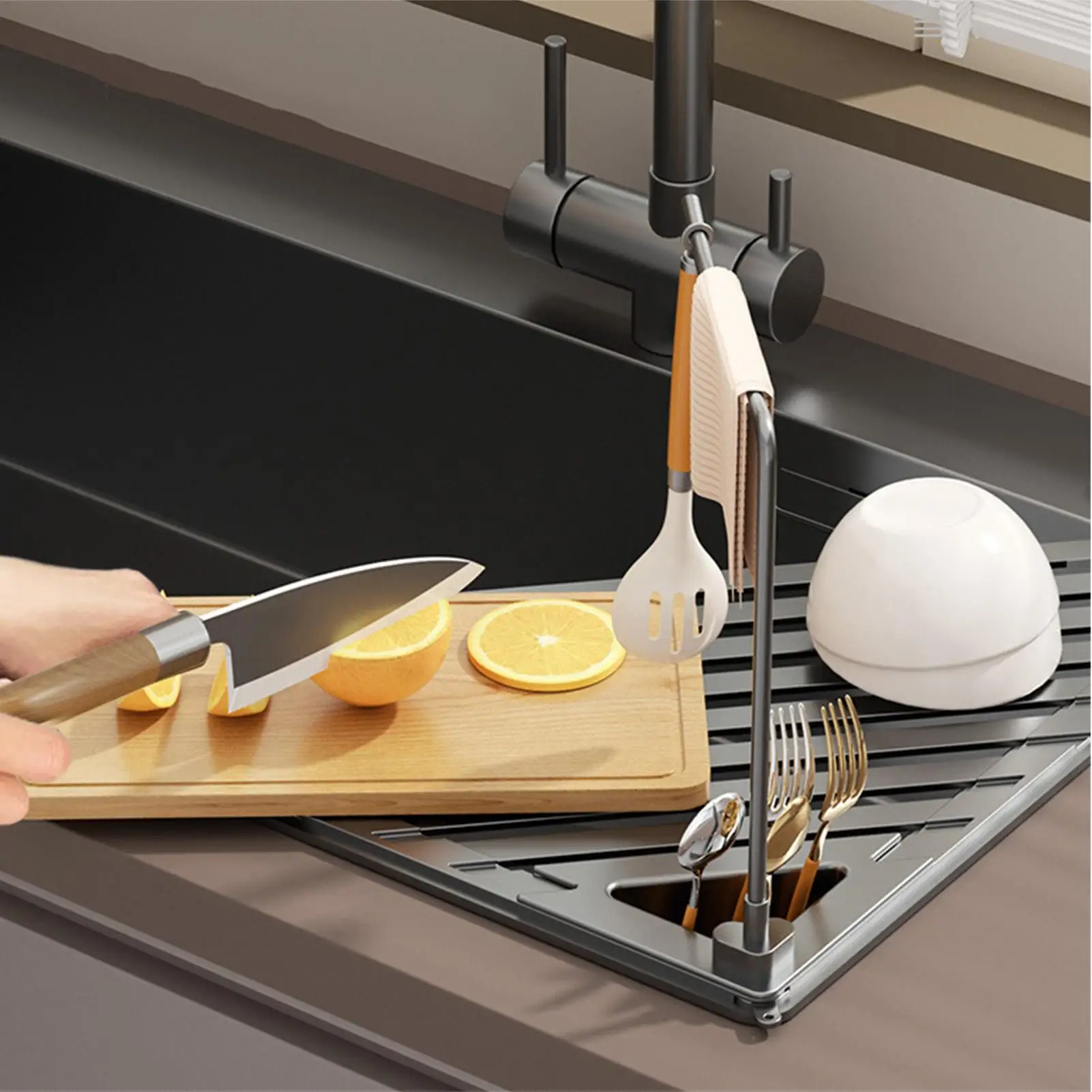 Dish Rack Foldable Metal Triangle Rustproof Stand Drainers Sink Dish Drying Rack For Organization Drainage Home Countertop