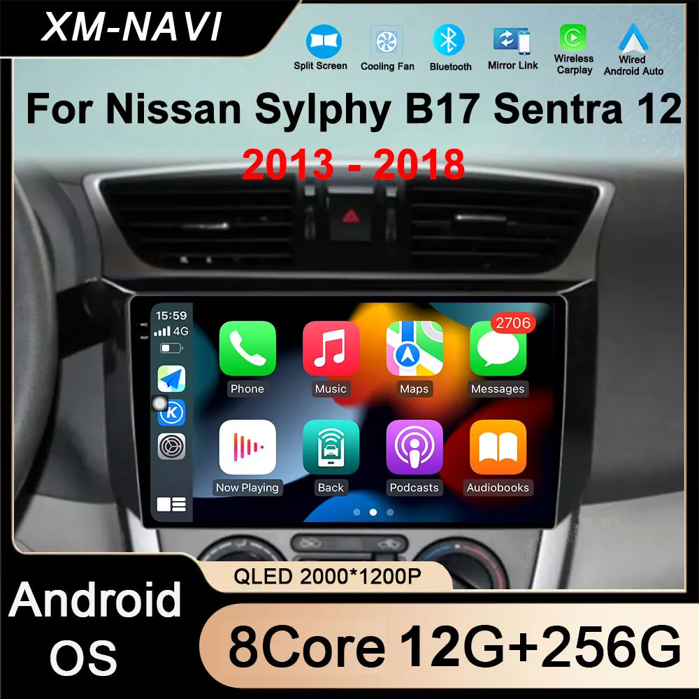 4G Android 14 Auto For Nissan Sylphy B17 Sentra 12 2013 2014 2015 2016 - 2018 Multimedia Player Carplay Car Radio BT DSP Stereo
4G Android 14 Auto For Nissan Sylphy B17 Sentra 12 2013 2014 2015 2016 - 2018 Multimedia Player Carplay Car Radio BT DSP Stereo