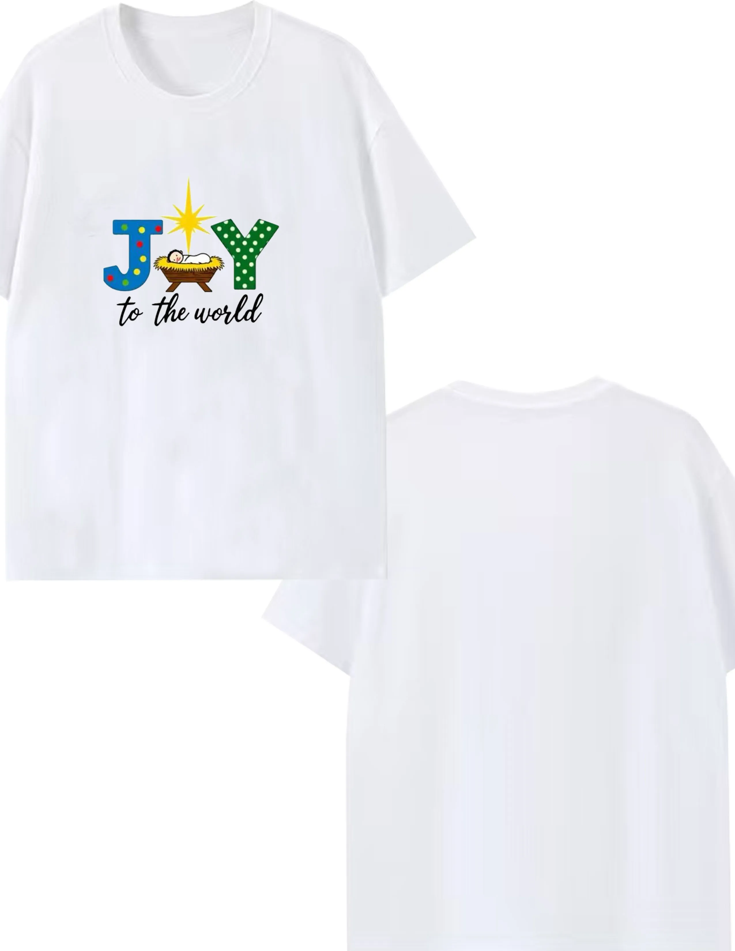 Christmas "Joy To The World" Graphic Print T Shirt Men Women Casual Short Sleeve Tee Top Streetwear
Christmas "Joy To The World" Graphic Print T Shirt Men Women Casual Short Sleeve Tee Top Streetwear