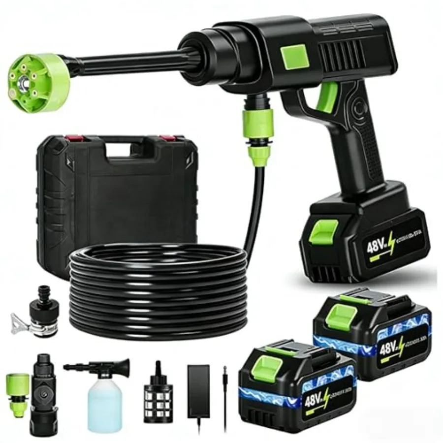 Портативная беспроводная мойка высокого давления 990PSI с аккумулятором, насадкой 6-в-1 и 10 регулируемыми уровнями давления
Портативная беспроводная мойка высокого давления 990PSI с аккумулятором, насадкой 6-в-1 и 10 регулируемыми уровнями давления