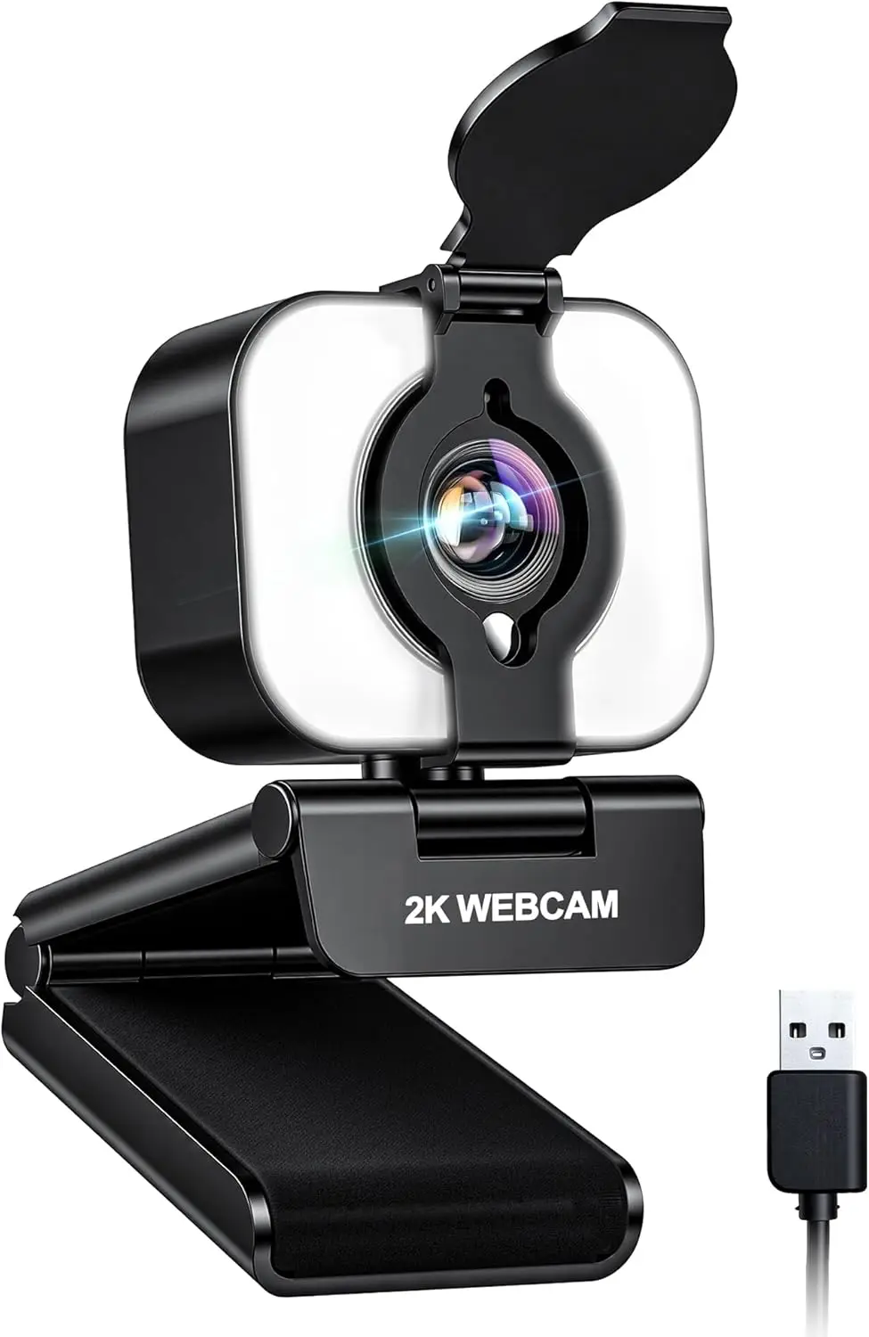 2K Webcam with Mic & Ring Light, Autofocus USB Camera for PC/Laptop/Mac, Privacy Cover, for Zoom/Teams/Skype
2K Webcam with Mic & Ring Light, Autofocus USB Camera for PC/Laptop/Mac, Privacy Cover, for Zoom/Teams/Skype