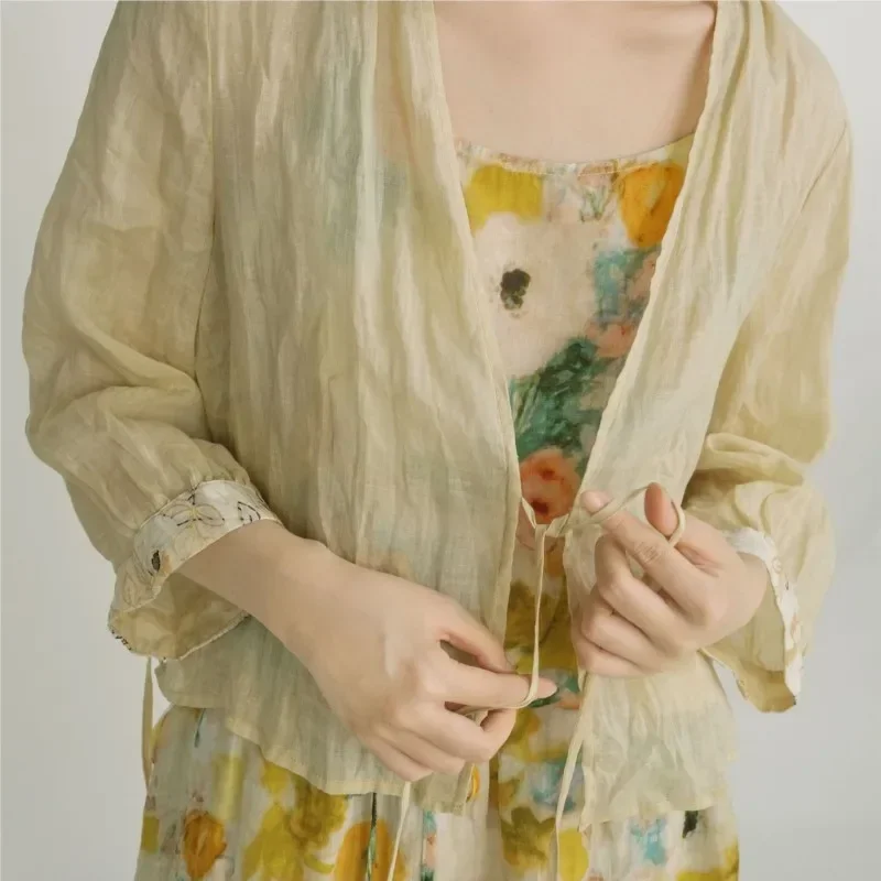 Women Ramie Solid Color Shirts And Tops V-Neck Long Sleeve Summer Blouses 2024 New Casual Patchwork Shirts
Women Ramie Solid Color Shirts And Tops V-Neck Long Sleeve Summer Blouses 2024 New Casual Patchwork Shirts