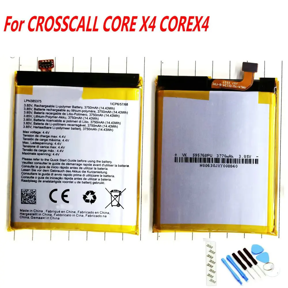 NEW Original 3750mAh LPN385375 Battery For CROSSCALL CORE X4 COREX4 Mobile phone
NEW Original 3750mAh LPN385375 Battery For CROSSCALL CORE X4 COREX4 Mobile phone