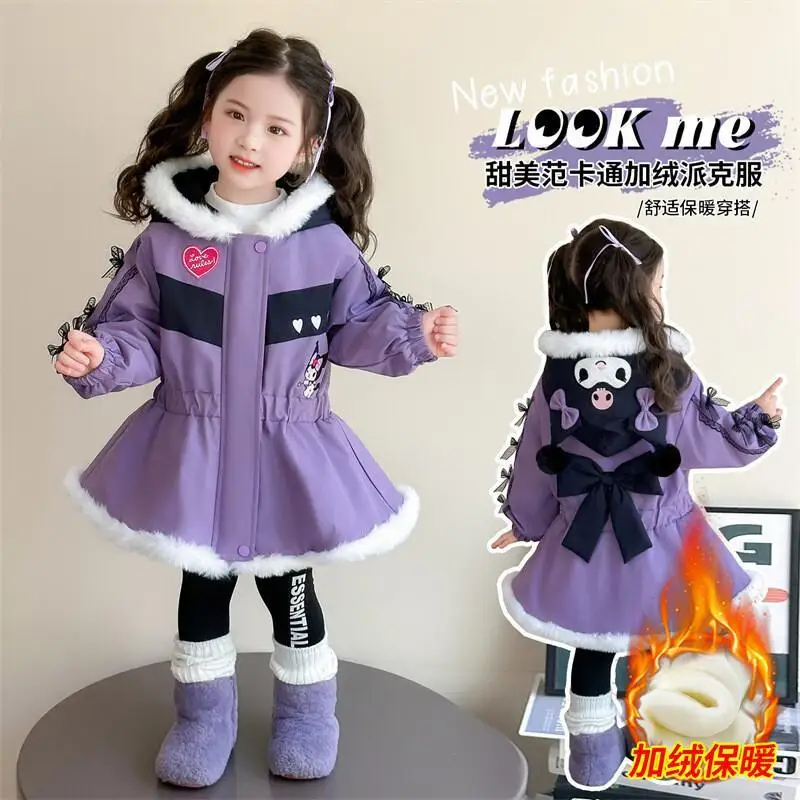 Sanrio Kuromi Kid Cotton-Padded Clothes Anime Children's Clothing Overcoming Medium Long Length Cotton Clothes Winter Hooded
Sanrio Kuromi Kid Cotton-Padded Clothes Anime Children's Clothing Overcoming Medium Long Length Cotton Clothes Winter Hooded