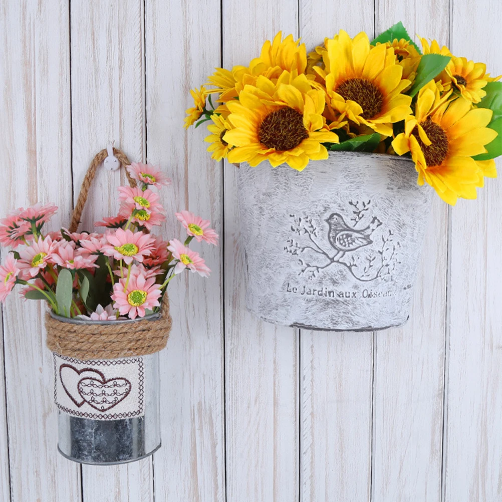 3Pcs Metal Flower Pots Rustic Style Wall Vases Indoor Outdoor Use Durable Environmental Protection Home Gardening
3Pcs Metal Flower Pots Rustic Style Wall Vases Indoor Outdoor Use Durable Environmental Protection Home Gardening