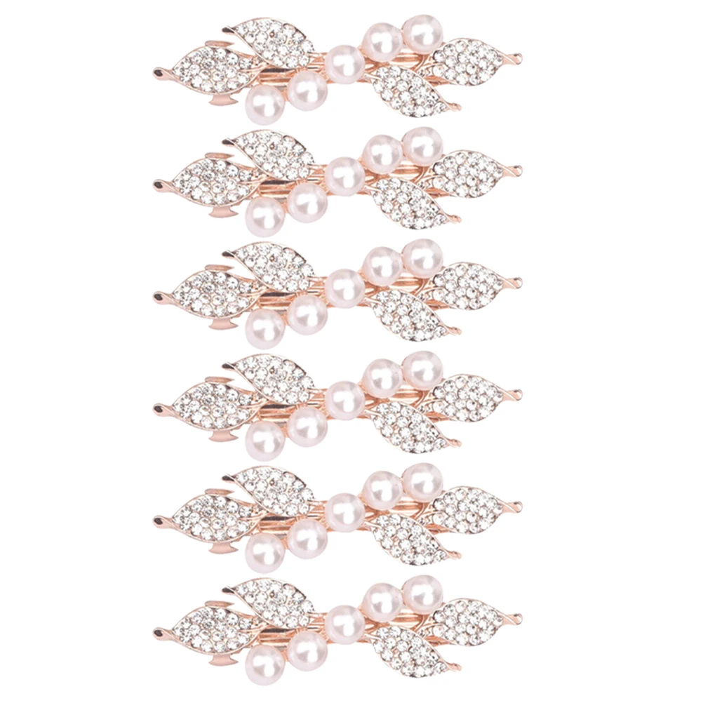 6Pcs Rhinestone Hairpin Clips Pearl Barrettes Women Accessories Bride Headdress Elegant Hairstyle Everyday Occasions Hair Care
6Pcs Rhinestone Hairpin Clips Pearl Barrettes Women Accessories Bride Headdress Elegant Hairstyle Everyday Occasions Hair Care