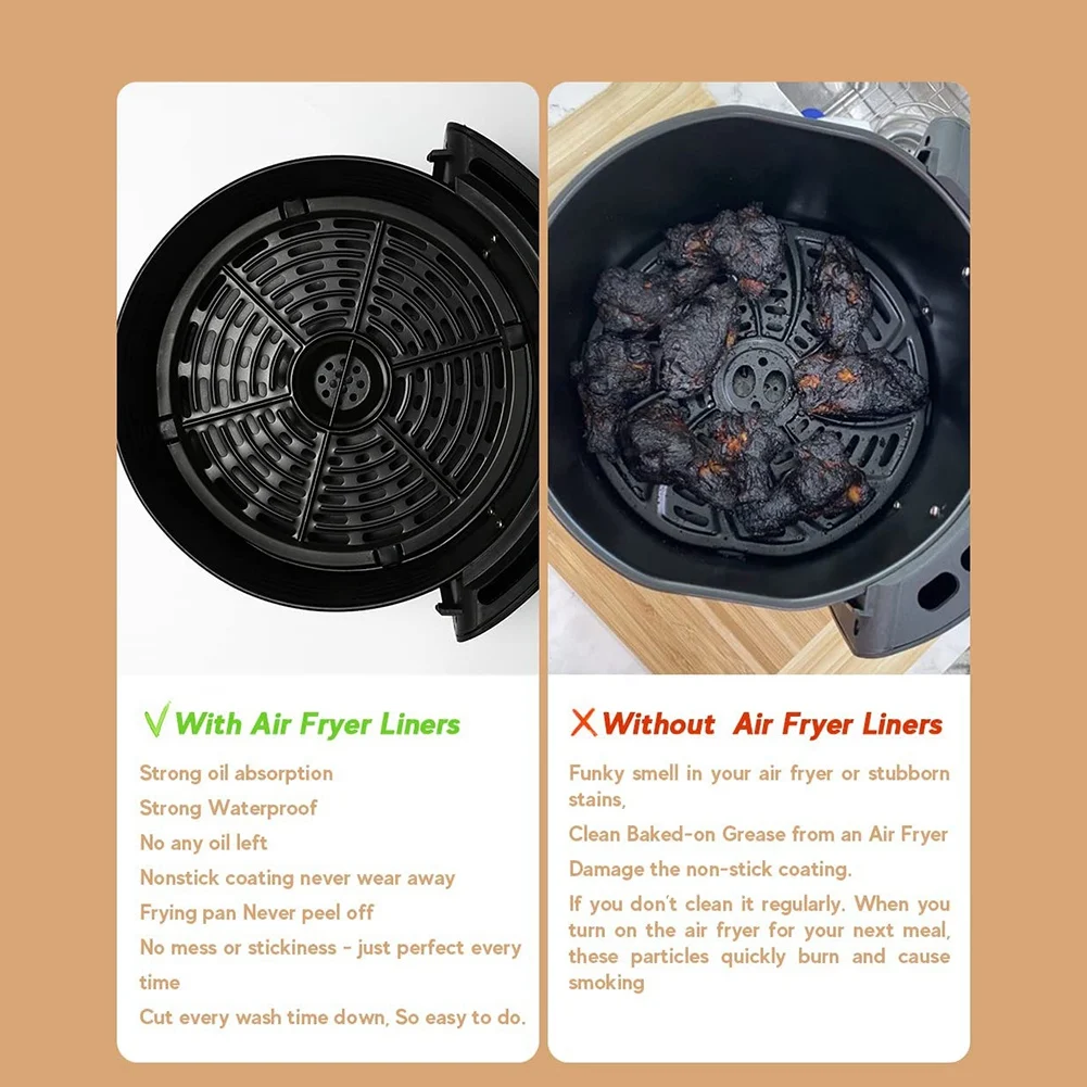 BYBS-200PCS Air Fryer Paper Liners,Disposable Paper Liner For Air Fryer,Oil &Water-Proof,For Baking Roasting Microwave
BYBS-200PCS Air Fryer Paper Liners,Disposable Paper Liner For Air Fryer,Oil &Water-Proof,For Baking Roasting Microwave