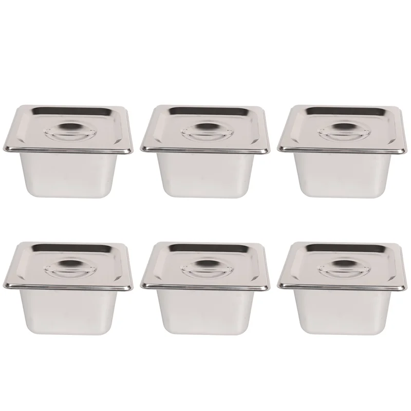 2025 Trend6 Pack Anti-Jam Slotted Hotel Pans With Lids, 1/6 Size 4 Inch Deep, Commercial 18/8 Stainless Steel Steam Table Food P
2025 Trend6 Pack Anti-Jam Slotted Hotel Pans With Lids, 1/6 Size 4 Inch Deep, Commercial 18/8 Stainless Steel Steam Table Food P