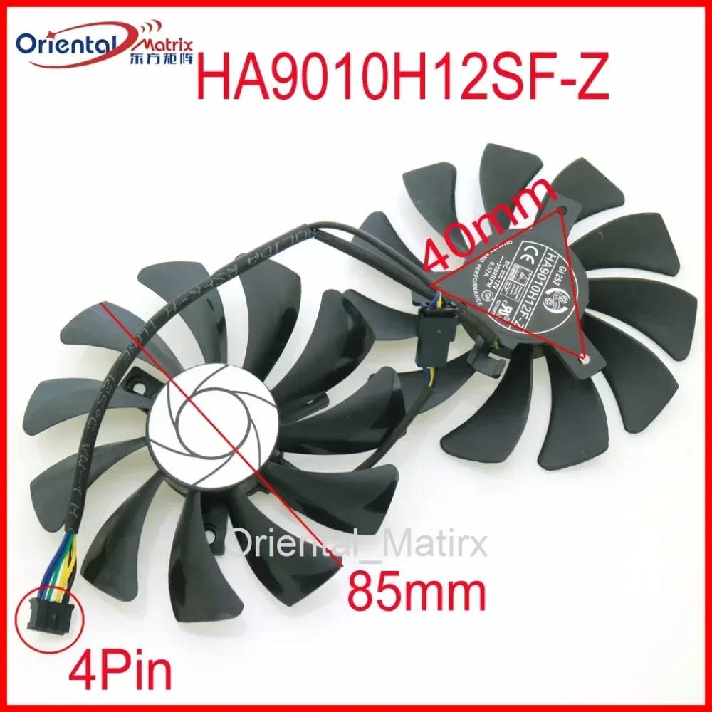 HA9010H12SF-Z 12V 0.57A 85mm 4Pin GPU Fan For MSI GTX1050TI GTX1060 Graphics Card Cooling Fan
HA9010H12SF-Z 12V 0.57A 85mm 4Pin GPU Fan For MSI GTX1050TI GTX1060 Graphics Card Cooling Fan