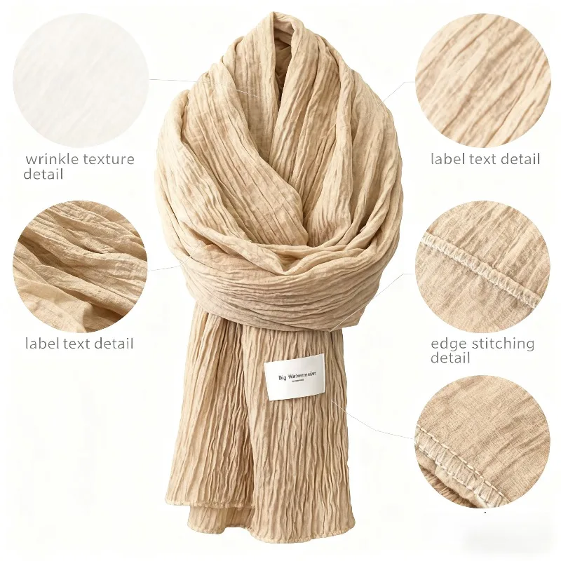 Минималистичный текстурированный большой шарф - мягкая однотонная модная шаль, осенне-зимний женский стильный аксессуар
Минималистичный текстурированный большой шарф - мягкая однотонная модная шаль, осенне-зимний женский стильный аксессуар