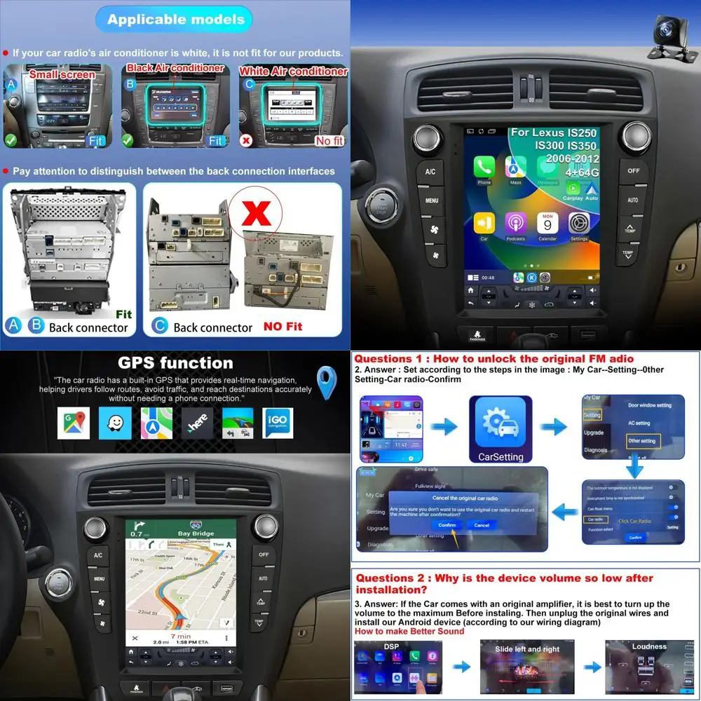 4 + 64G обновление 5GWifi автомобильное радио для Lexus IS250 IS300 IS350 2006-2012, автомобильное аудио 9,7-дюймовый сенсорный экран стерео замена Tesla St
4 + 64G обновление 5GWifi автомобильное радио для Lexus IS250 IS300 IS350 2006-2012, автомобильное аудио 9,7-дюймовый сенсорный экран стерео замена Tesla St