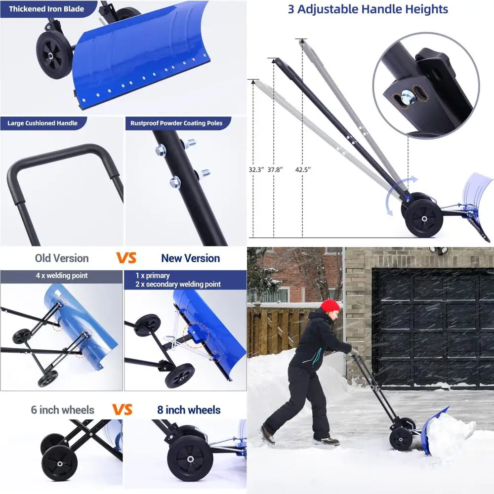 Heavy-Duty Adjustable Angle Metal Snow Shovel with 30 x 12 Blade for Efficient Snow Removal and Pushing
Heavy-Duty Adjustable Angle Metal Snow Shovel with 30 x 12 Blade for Efficient Snow Removal and Pushing