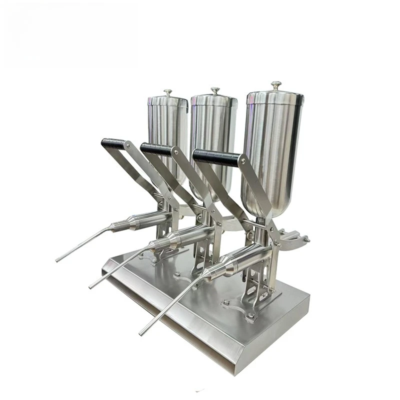 Six Desktop Three-Head Cream Filling Machine Chocolate Filling Machine Jam Core Injection Machine
Six Desktop Three-Head Cream Filling Machine Chocolate Filling Machine Jam Core Injection Machine