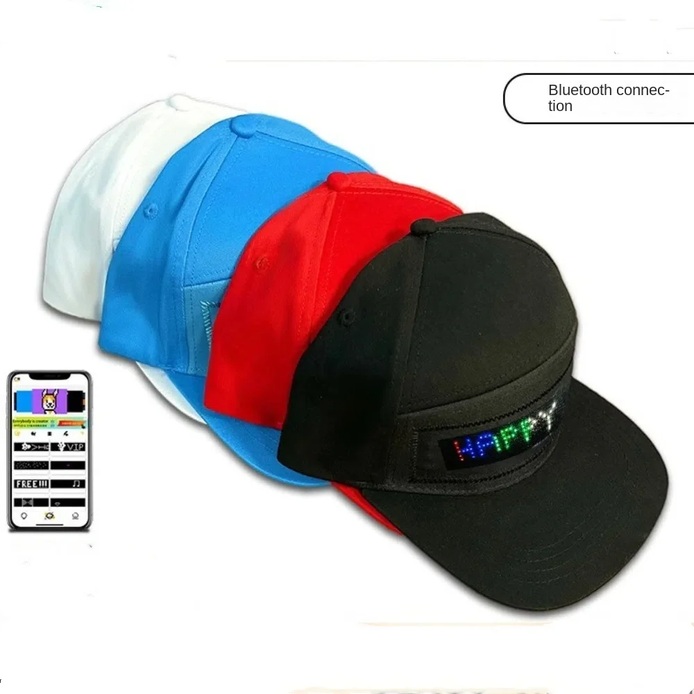 Fashion Glowing LED Display Screen Cap Rechargeable Mobile App LED Advertising Hat Adjustable Breathable Baseball Cap Concert
Fashion Glowing LED Display Screen Cap Rechargeable Mobile App LED Advertising Hat Adjustable Breathable Baseball Cap Concert