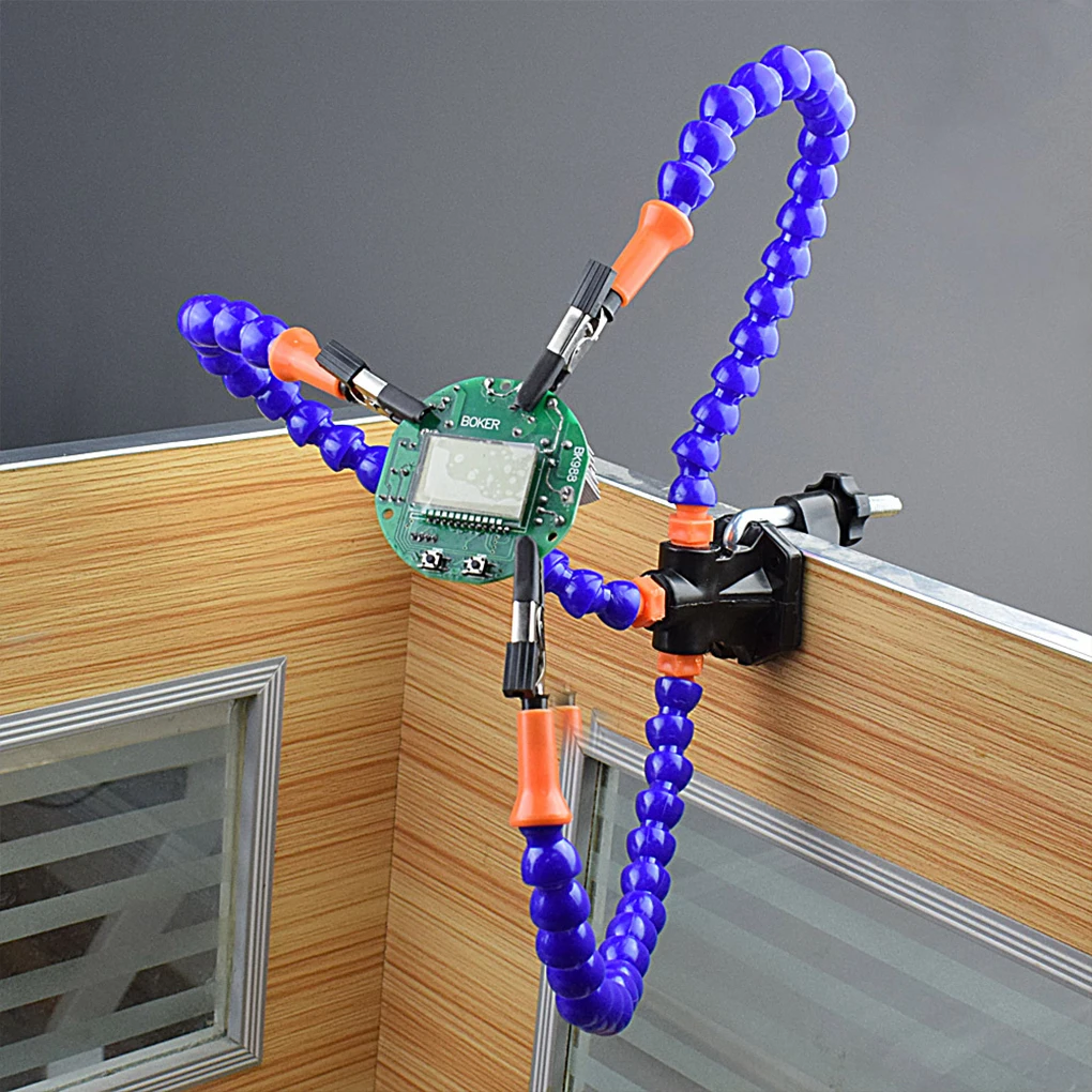 Multi Soldering Helping Hand Tool Table Clip Third Hand Soldering Stand Welding PCB Holder Flexible Arm Soldering Tool
Multi Soldering Helping Hand Tool Table Clip Third Hand Soldering Stand Welding PCB Holder Flexible Arm Soldering Tool