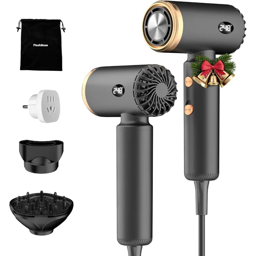 Travel Hair Dryer Dual Voltage Mini Ionic Blow Dryer for Fast Drying Compact Lightweight Portable Hair Dryer with Magnetic Diff
Travel Hair Dryer Dual Voltage Mini Ionic Blow Dryer for Fast Drying Compact Lightweight Portable Hair Dryer with Magnetic Diff