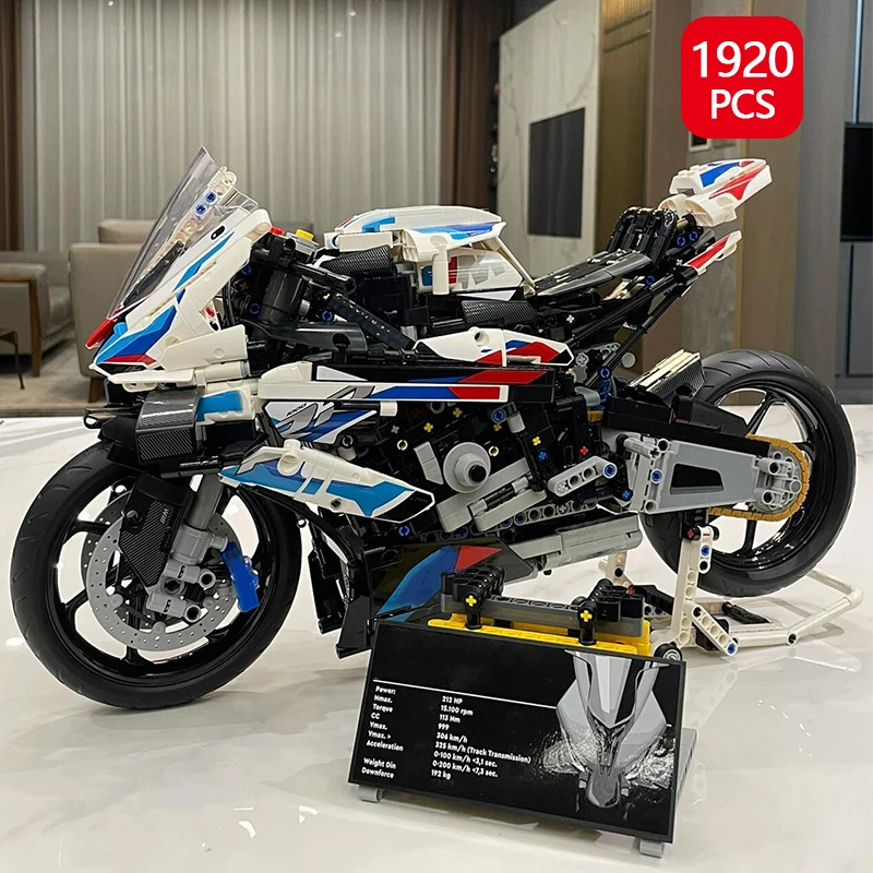 1920PCS MOC Technical M1000RR Motorcycle Building Blocks Collectible Display Motorbike Model Assembly Toy Birthday Gift for Boys
1920PCS MOC Technical M1000RR Motorcycle Building Blocks Collectible Display Motorbike Model Assembly Toy Birthday Gift for Boys