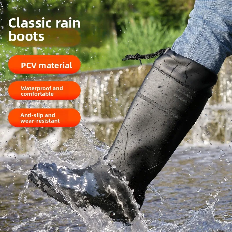Men's Long Tube Dynamic Waterproof Summer Rain Boots Wear-Resistant Black Outdoor Boots EVA Material Polyester Fiber Inner Ma...
Men's Long Tube Dynamic Waterproof Summer Rain Boots Wear-Resistant Black Outdoor Boots EVA Material Polyester Fiber Inner Ma...