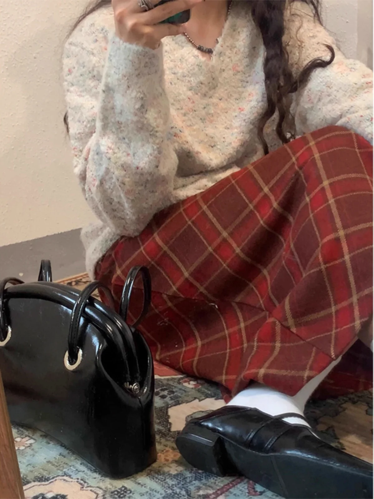 High Waist Plaid Woolen Skirt Women's Autumn Winter New Sle Red Gingham A-Line Skirt Mid-Length One-Step Skirt
High Waist Plaid Woolen Skirt Women's Autumn Winter New Sle Red Gingham A-Line Skirt Mid-Length One-Step Skirt