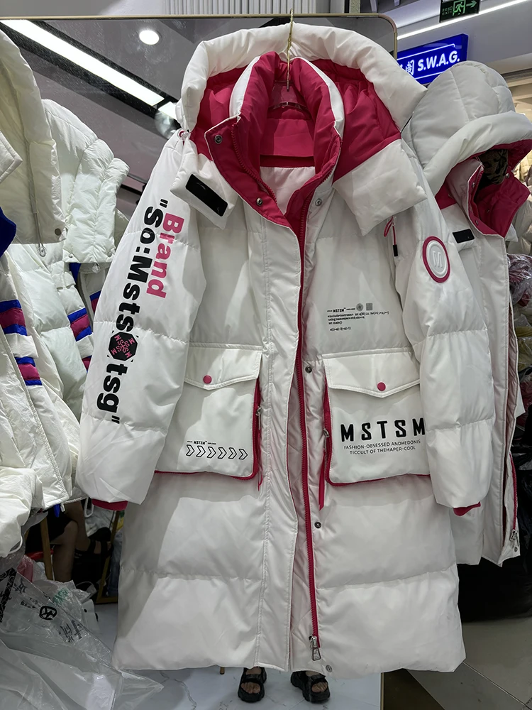 Winter Hooded Long Glossy Jacket Parka Female Thick Warm Down Outwears Women Big Pocket White Duck Down Knee Length Down Jacket
Winter Hooded Long Glossy Jacket Parka Female Thick Warm Down Outwears Women Big Pocket White Duck Down Knee Length Down Jacket