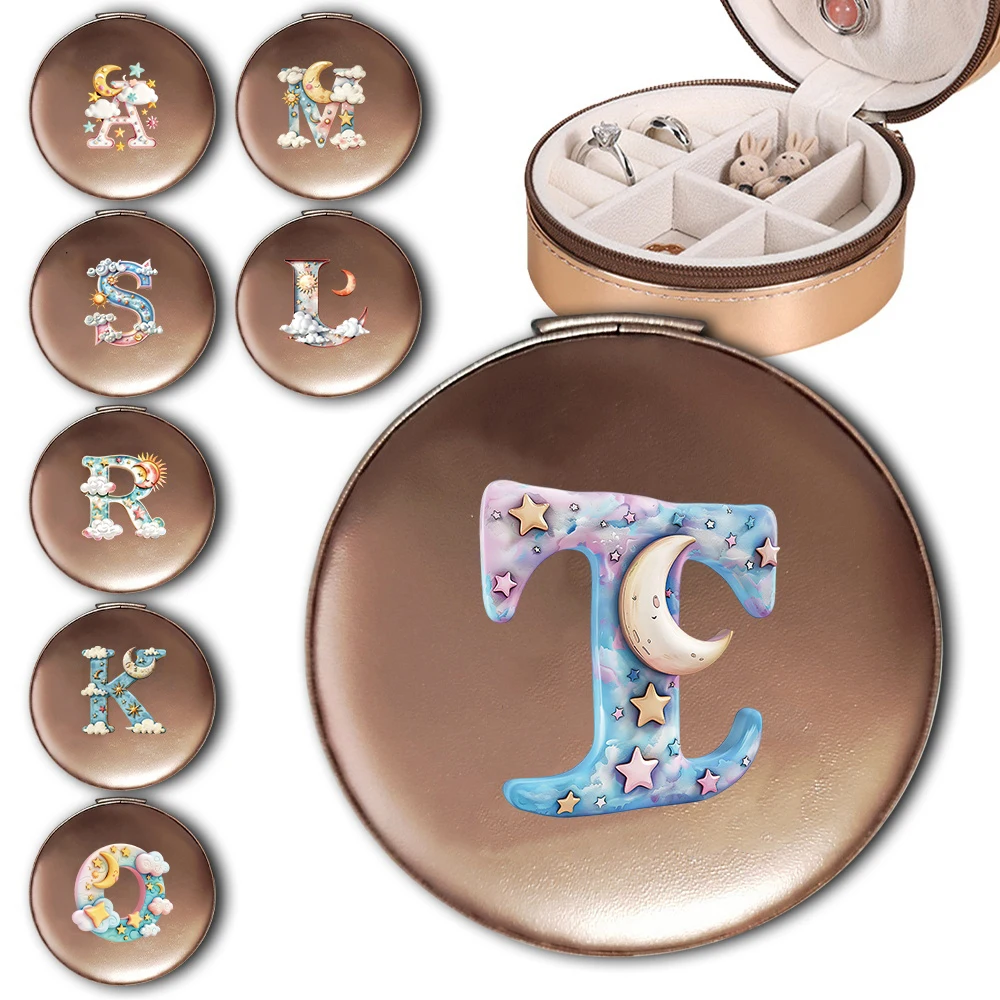 PU Capacity Round Jewelry Case Suitable for Carrying with You When Traveling Iridescent Cloud Initial Name 26 Letters Pattern
PU Capacity Round Jewelry Case Suitable for Carrying with You When Traveling Iridescent Cloud Initial Name 26 Letters Pattern