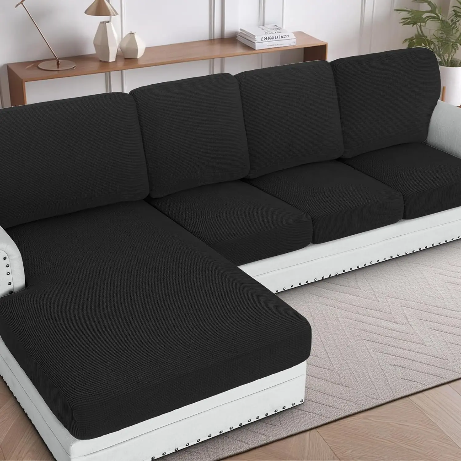 Sectional Couch Covers 1 Piece Chaise Slipcover L Shape Separate Cushion Couch Cover For Both Left/Right Sectional Couch (Seat
Sectional Couch Covers 1 Piece Chaise Slipcover L Shape Separate Cushion Couch Cover For Both Left/Right Sectional Couch (Seat